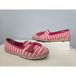 Talbots Pink Tassel Espadrilles Flats Size 6 Preppy Coastal Summer Shoe Nautica